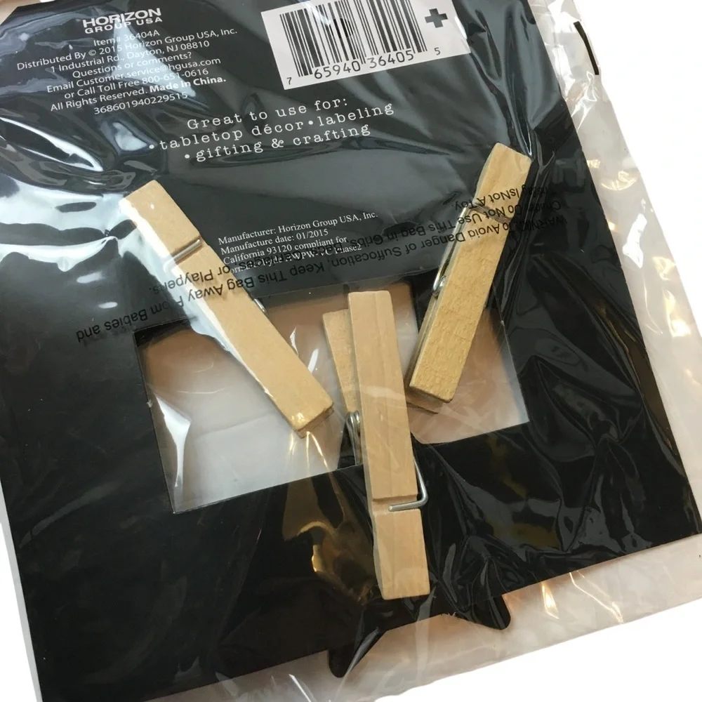 Chalkboard Star Clips & Jute String Signs Tabletop Decor Pantry Labels Gifts NWT